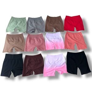 Lot of 12 Women's Athletic Shorts - Aurola Yeoreo Multicolor Pack Medium & Large